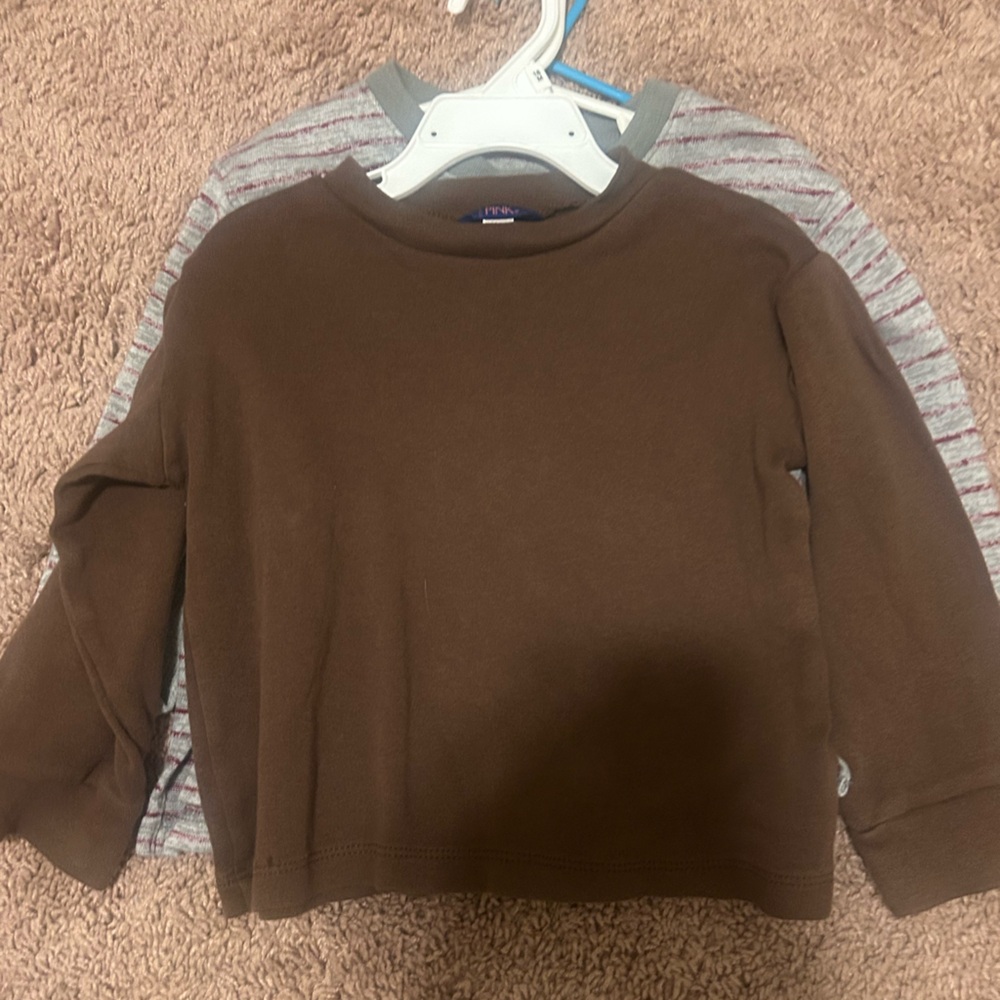 3 for $15! Cotton pink girl toddler size 4 brown Long Sleeve Shirt